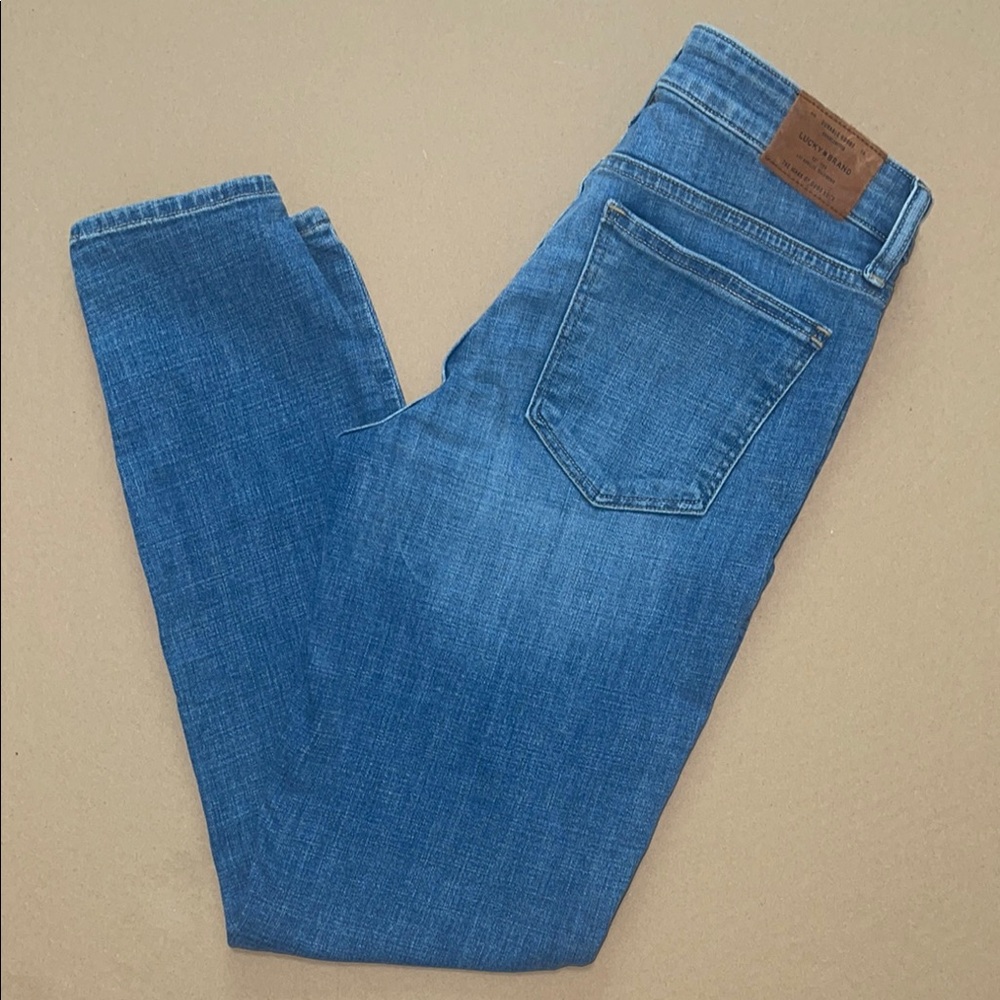 Lucky Brand women's Blue Stretch Skinny Jeans Tapered Fit Size 26 - Picture 2 of 8